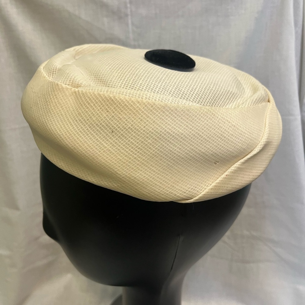 Vintage White Pillbox Hat